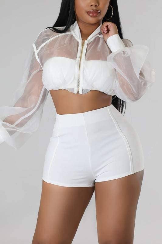 Conjunto de shorts de malla de tul
