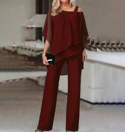 Elegant off-shoulder two -piece set