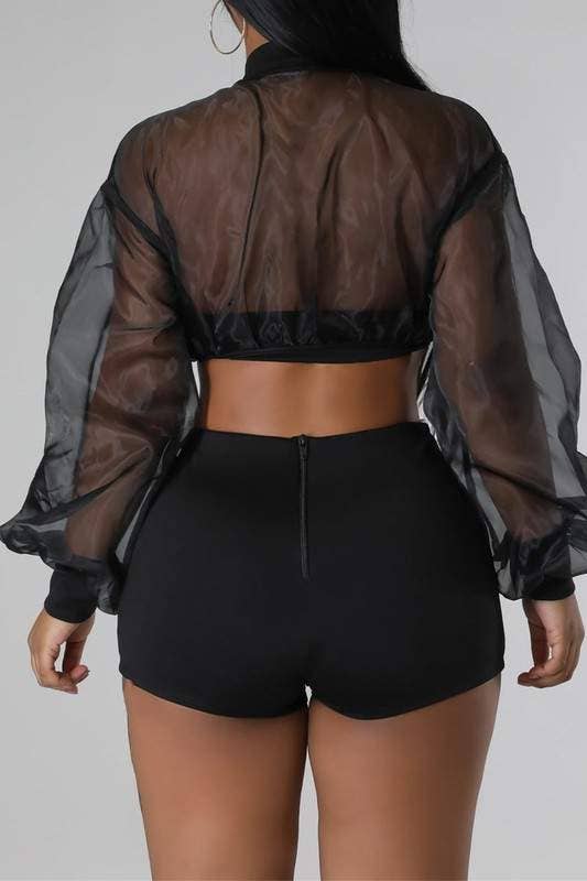 Conjunto de shorts de malla de tul
