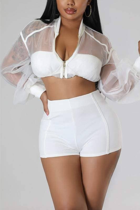 Conjunto de shorts de malla de tul