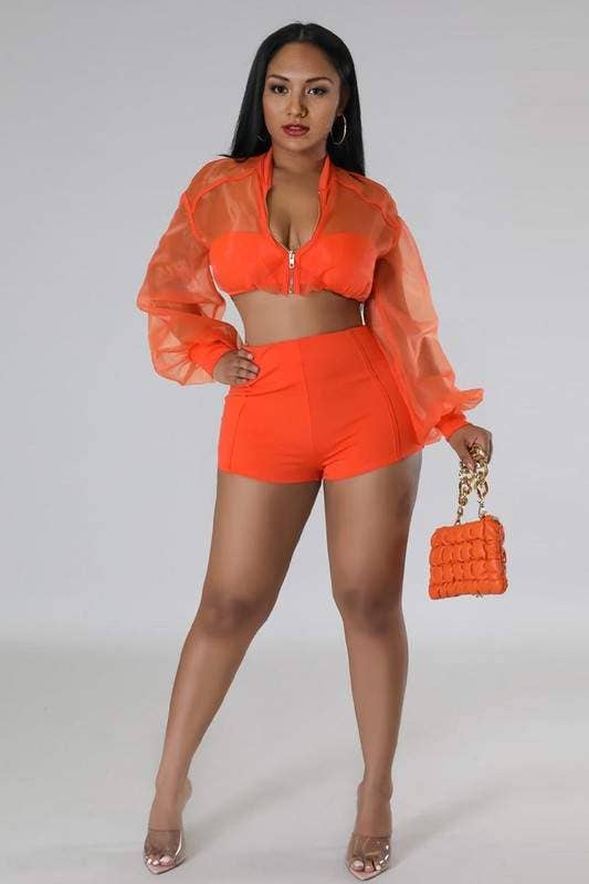 Conjunto de shorts de malla de tul
