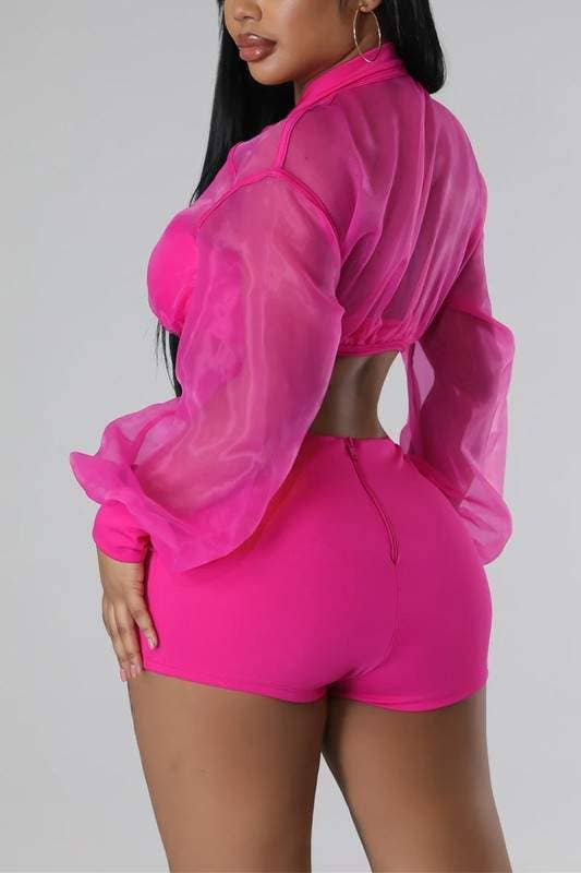 Conjunto de shorts de malla de tul