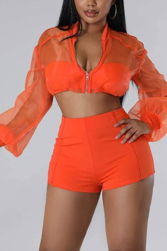 Conjunto de shorts de malla de tul