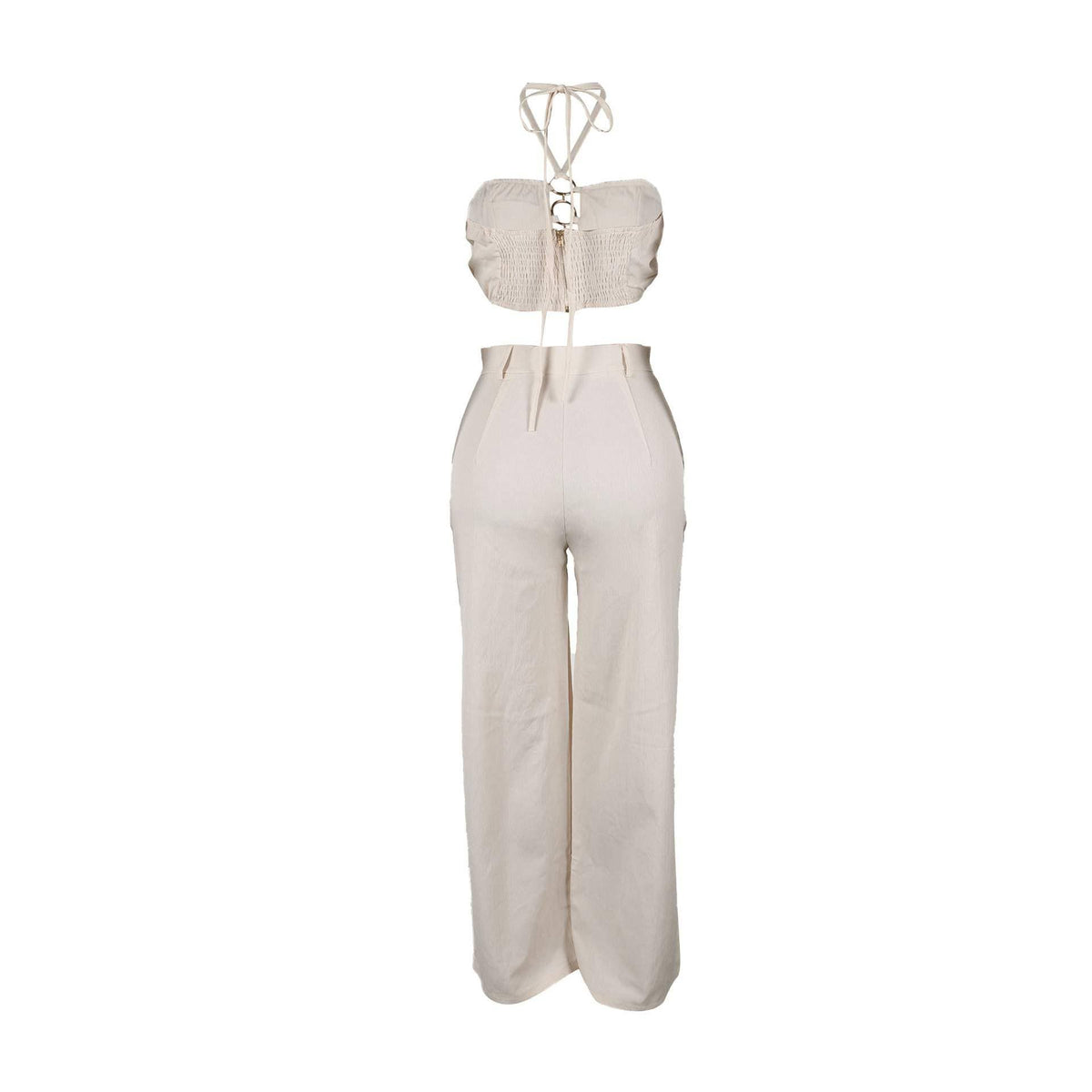 Conjunto de top sin mangas y pantalón de talle alto