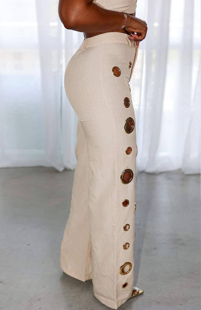 Conjunto de top sin mangas y pantalón de talle alto