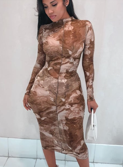 Marble goddess two piece set top and skirt