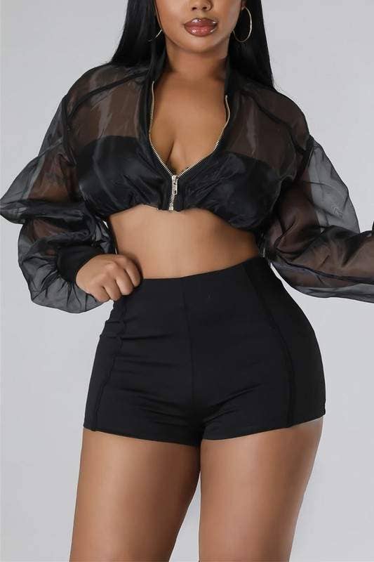 Conjunto de shorts de malla de tul