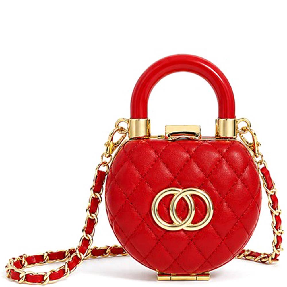 Bolso bandolera acolchado con asa