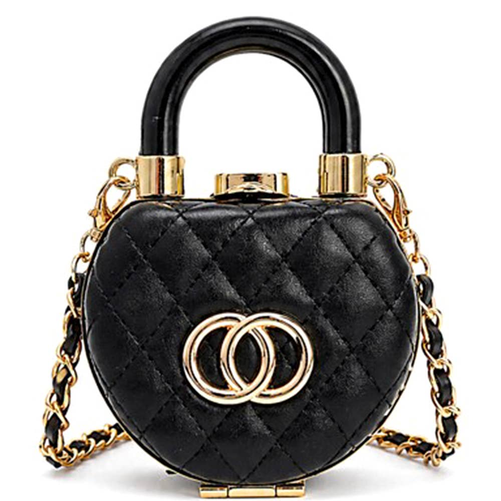 Bolso bandolera acolchado con asa
