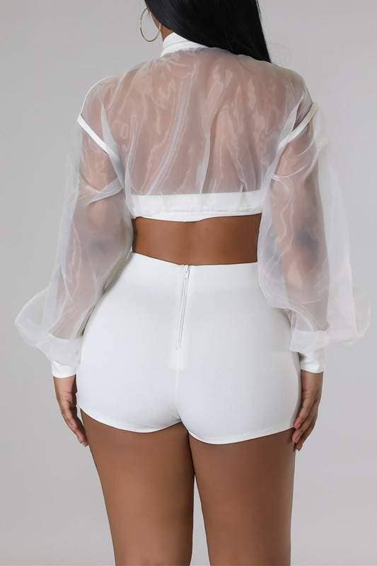 Conjunto de shorts de malla de tul