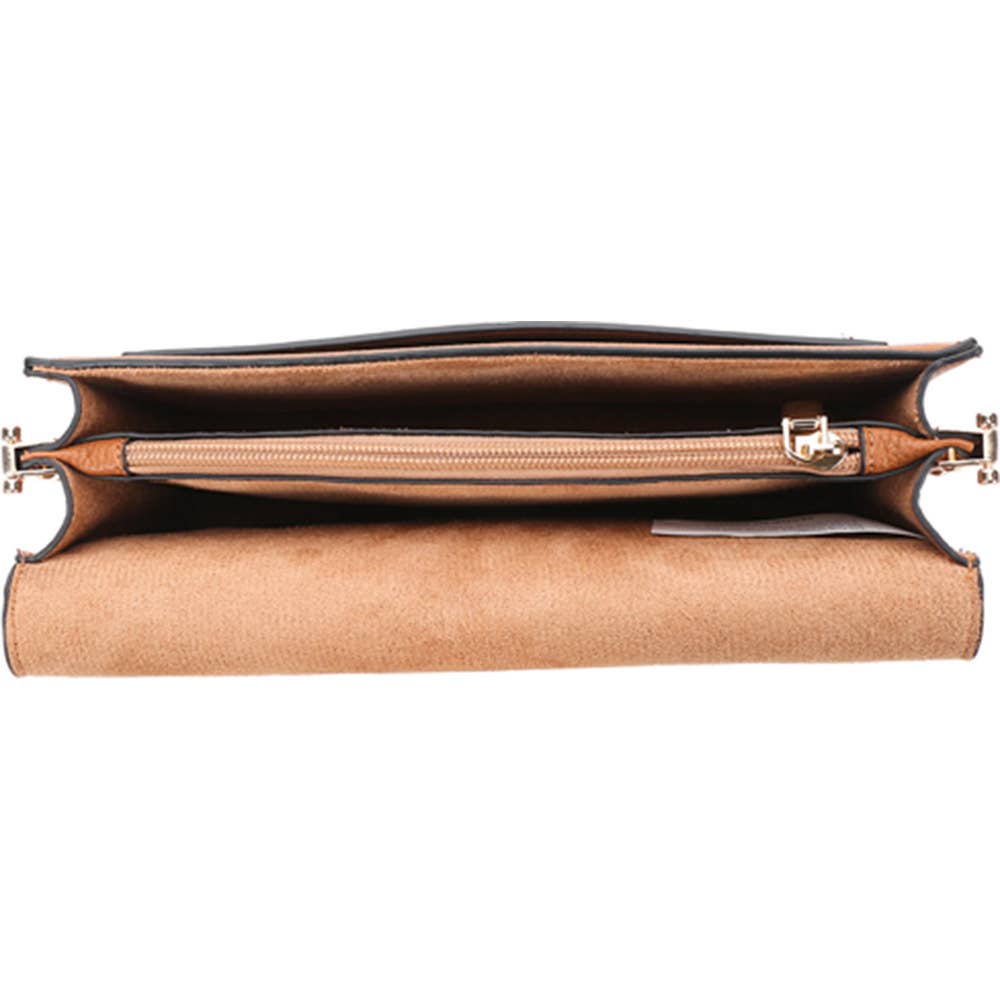 Set de bolso bandolera y cartera de piel sintética