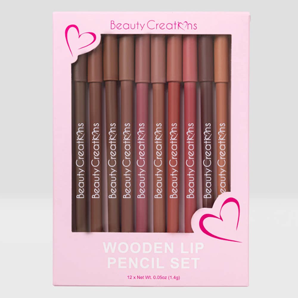 Set de lápices de labios de madera Beauty Creations