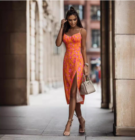 Sunset bloom backless dress-leila dress
